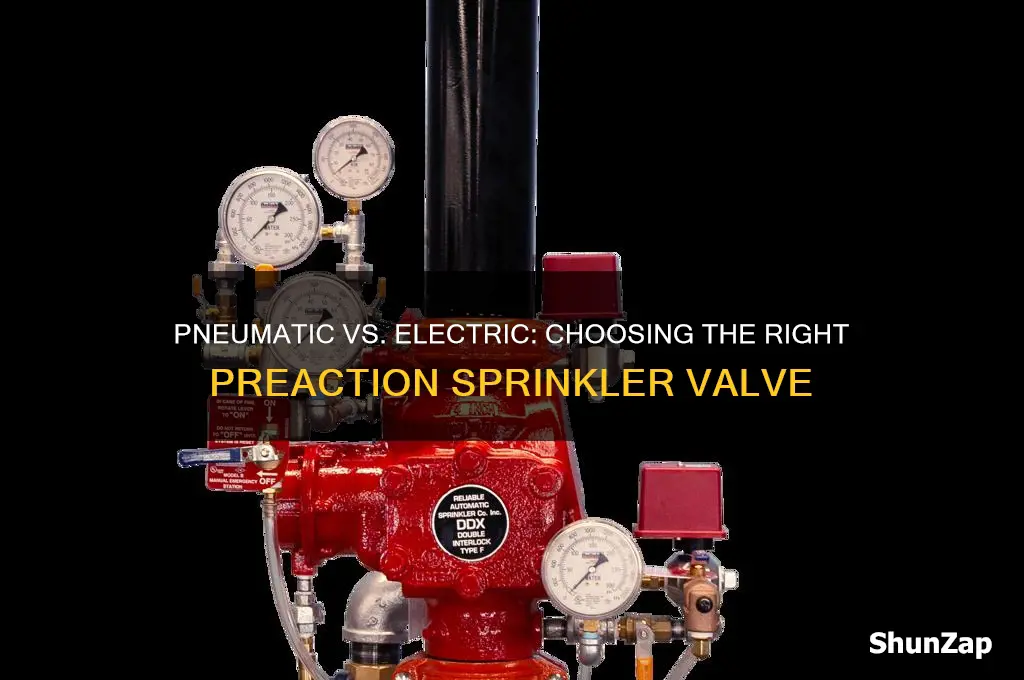 when to use pneumatic or electric on preaction sprinkler valves