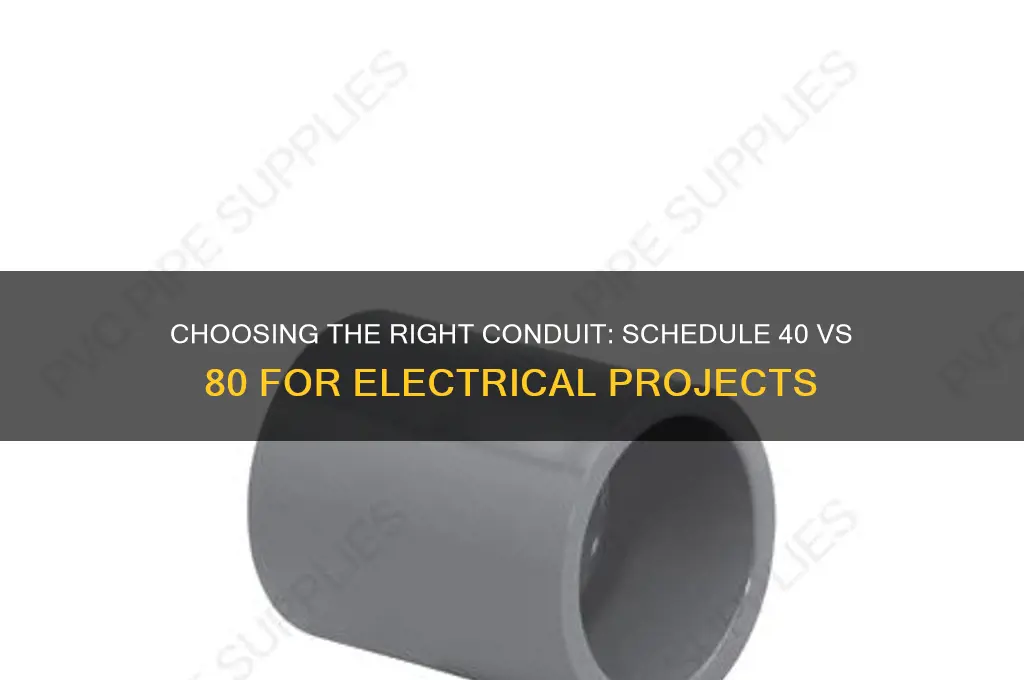 when to use schedule 40 vs 80 electrical conduit