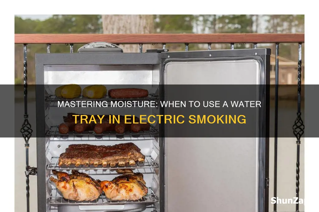 when to use water tray in electric smoker