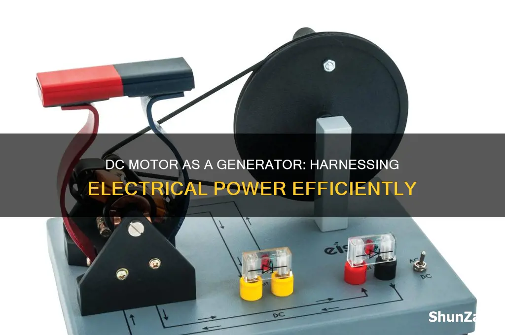 when using a dc motor to generate electricity