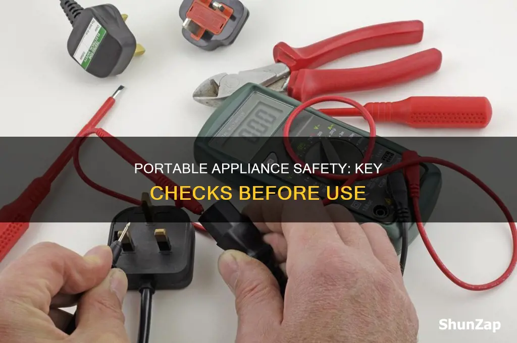 when using a portable electrical appliance what should you ensure