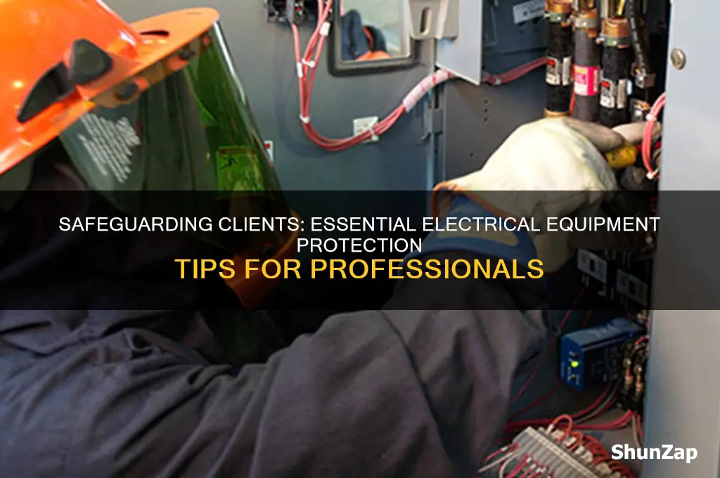 when using electrical equipment protect the client at all times