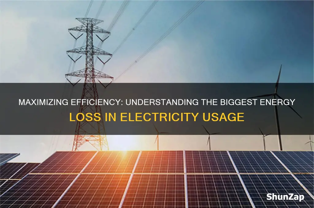 when using electricity what is the biggest loss of energy