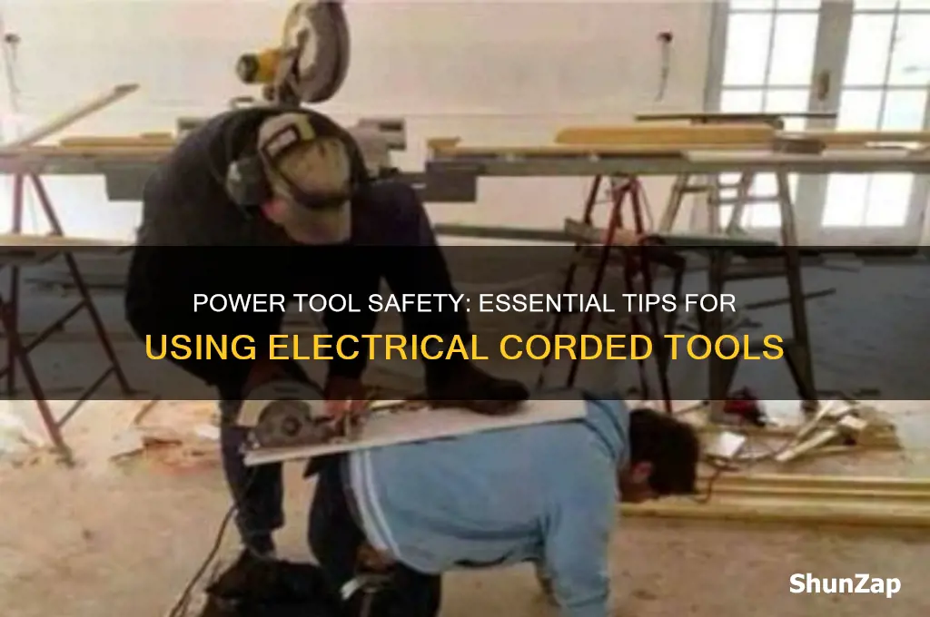 when using power tools with electrical cords remember to