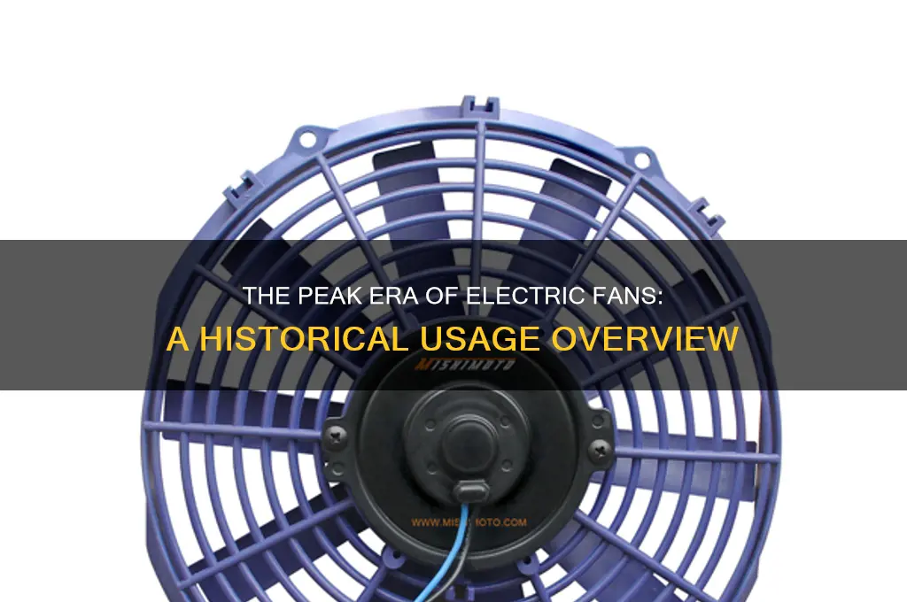 when was electric fans most used