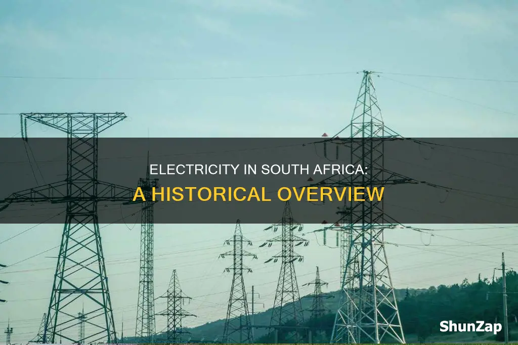 when was electricity available in south africa
