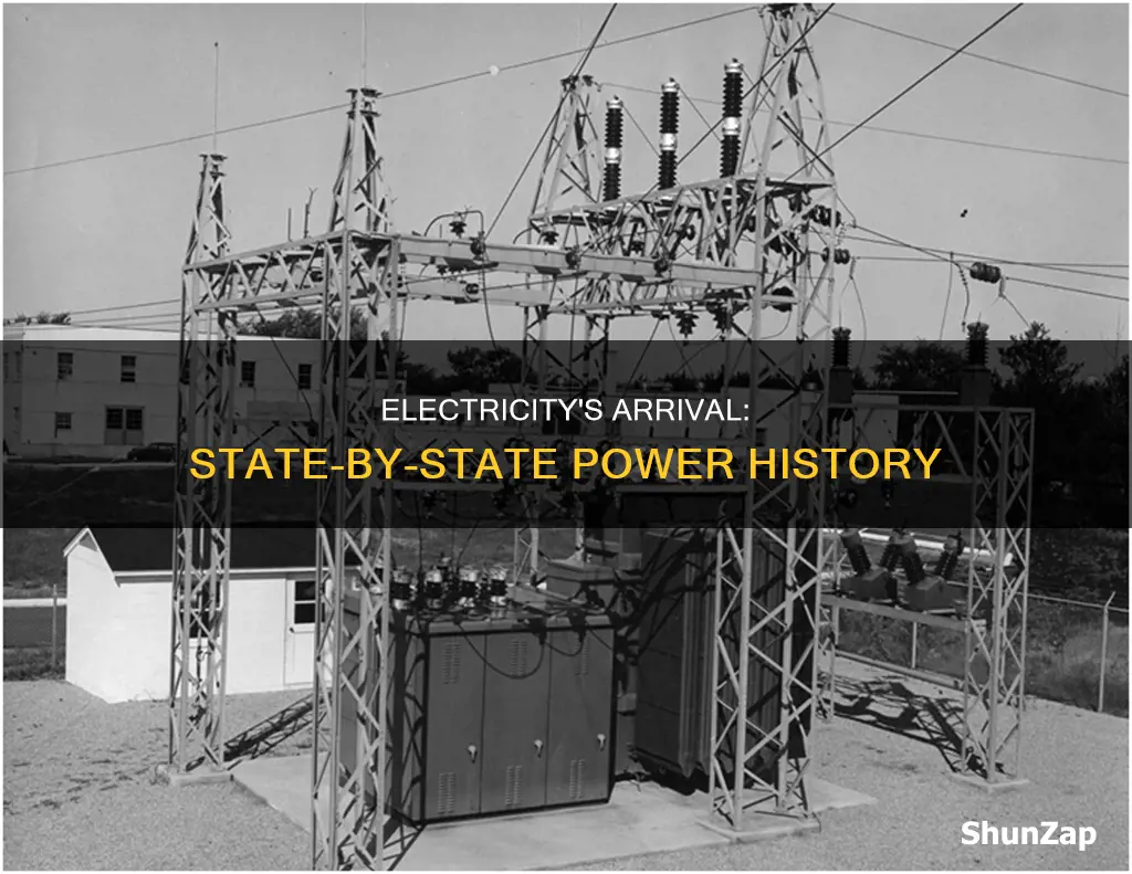 when was electricity brought to each state