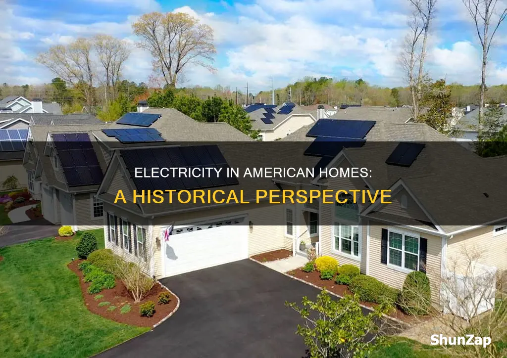 when was electricity common in homes usa