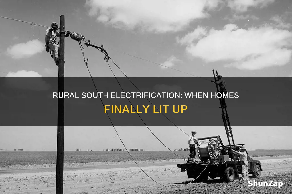 when was electricity commonly used in the rural south