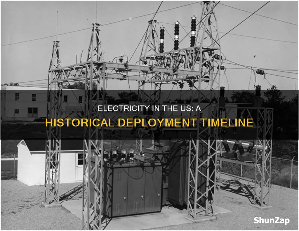 when was electricity deployed to the us