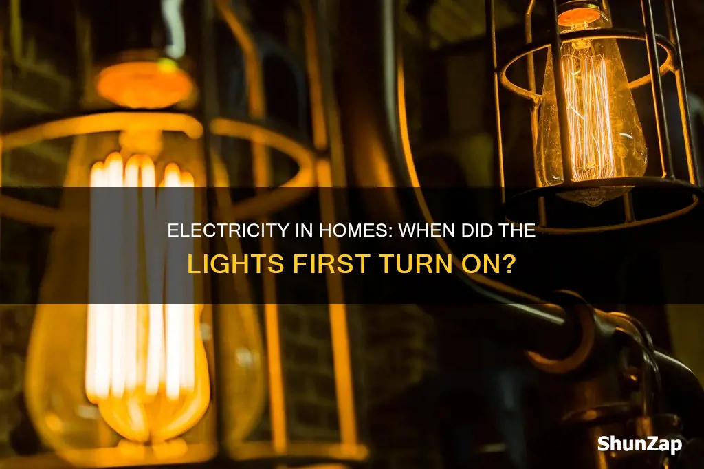 when was electricity first available in homes