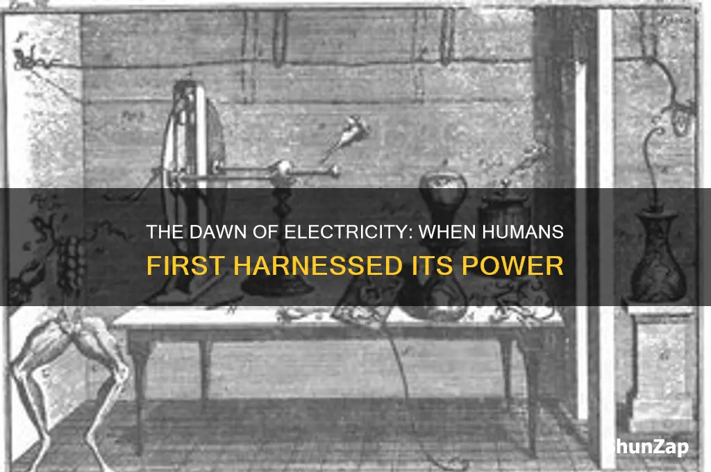 when was electricity first harnesses and conducted for mans use