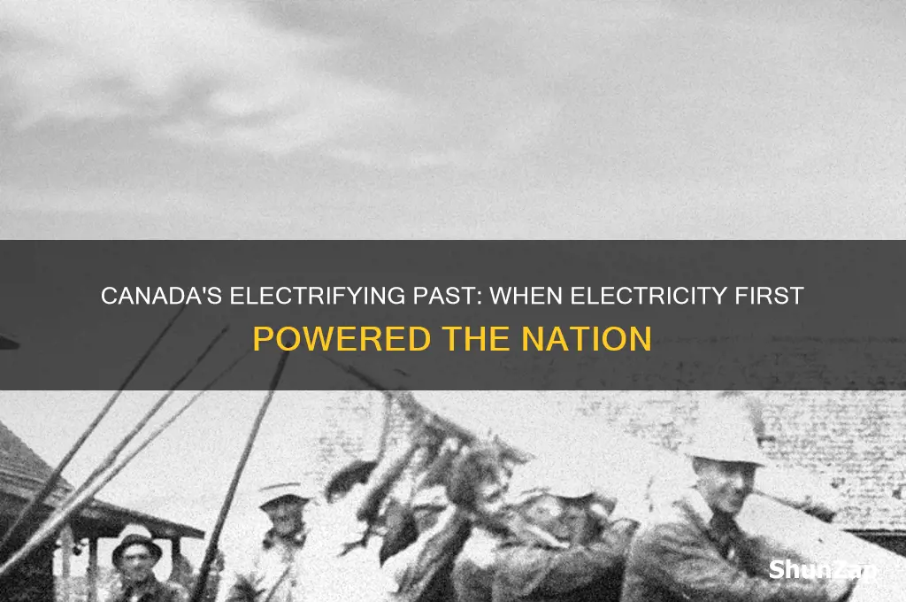 when was electricity first used in canada