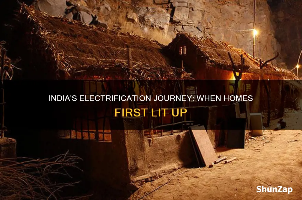 when was electricity first used in homes in india