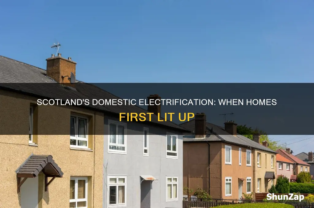when was electricity first used in homes in scotland