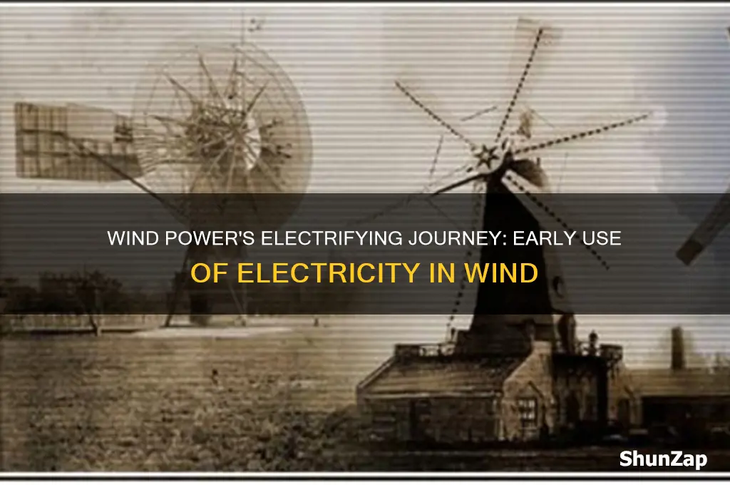 when was electricity first used in wind