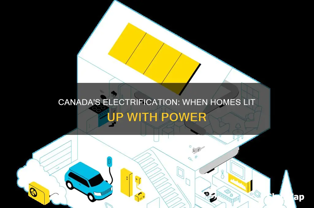 when was electricity used in homes in canada