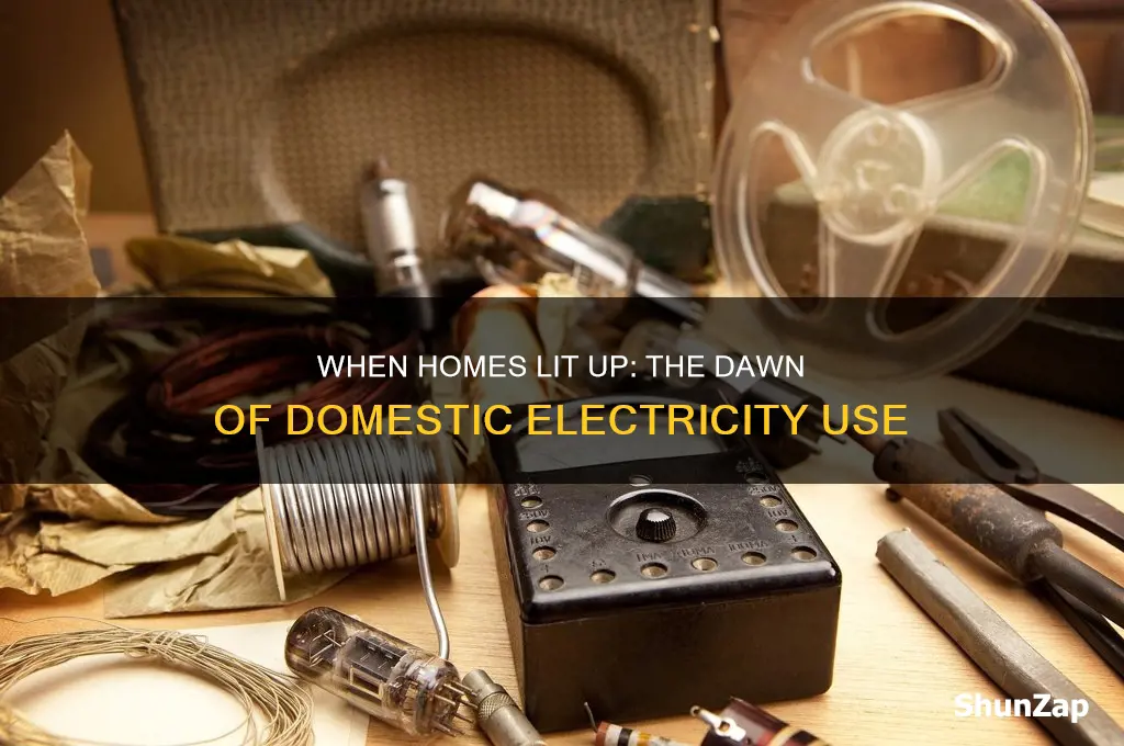 when was electricity used in homes
