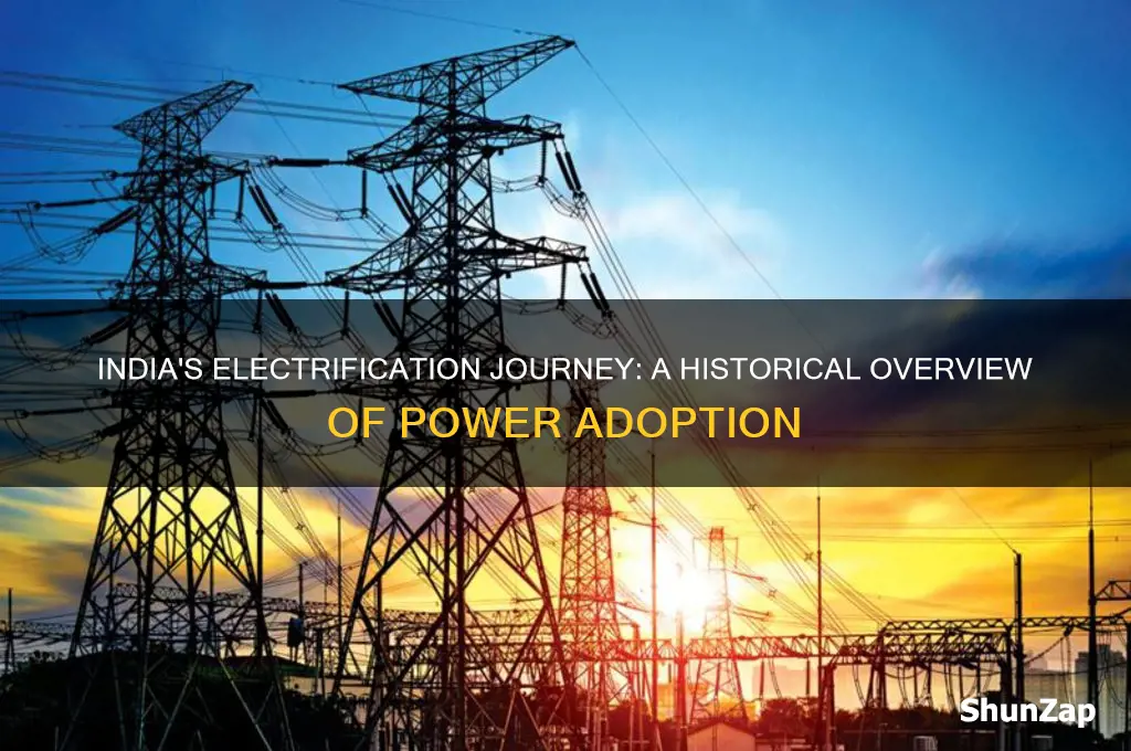 when was electricity used in india