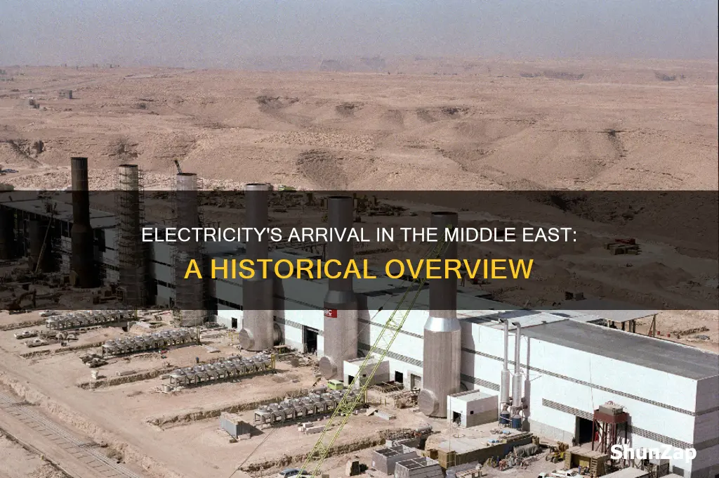 when was electricity used in the middle east