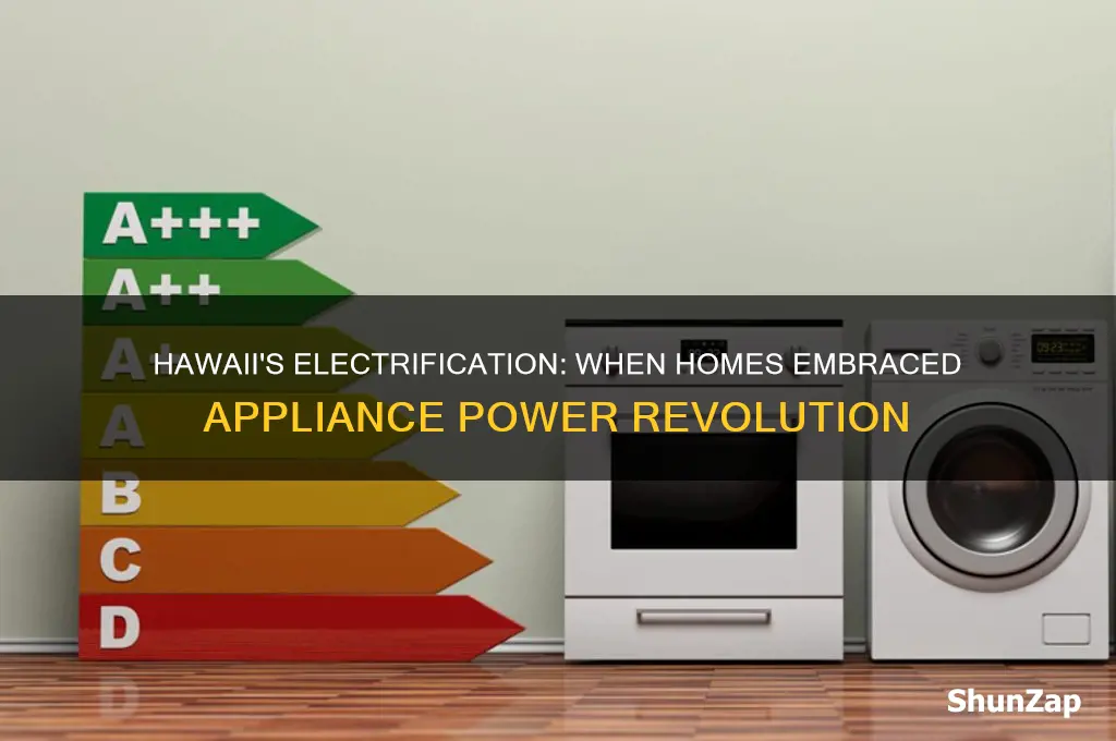 when was electricity used to power home appliances in hawaii