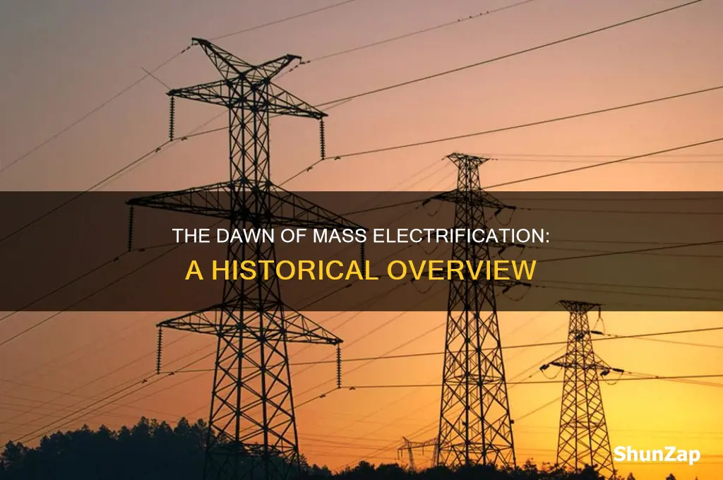 when was electrivity used mass