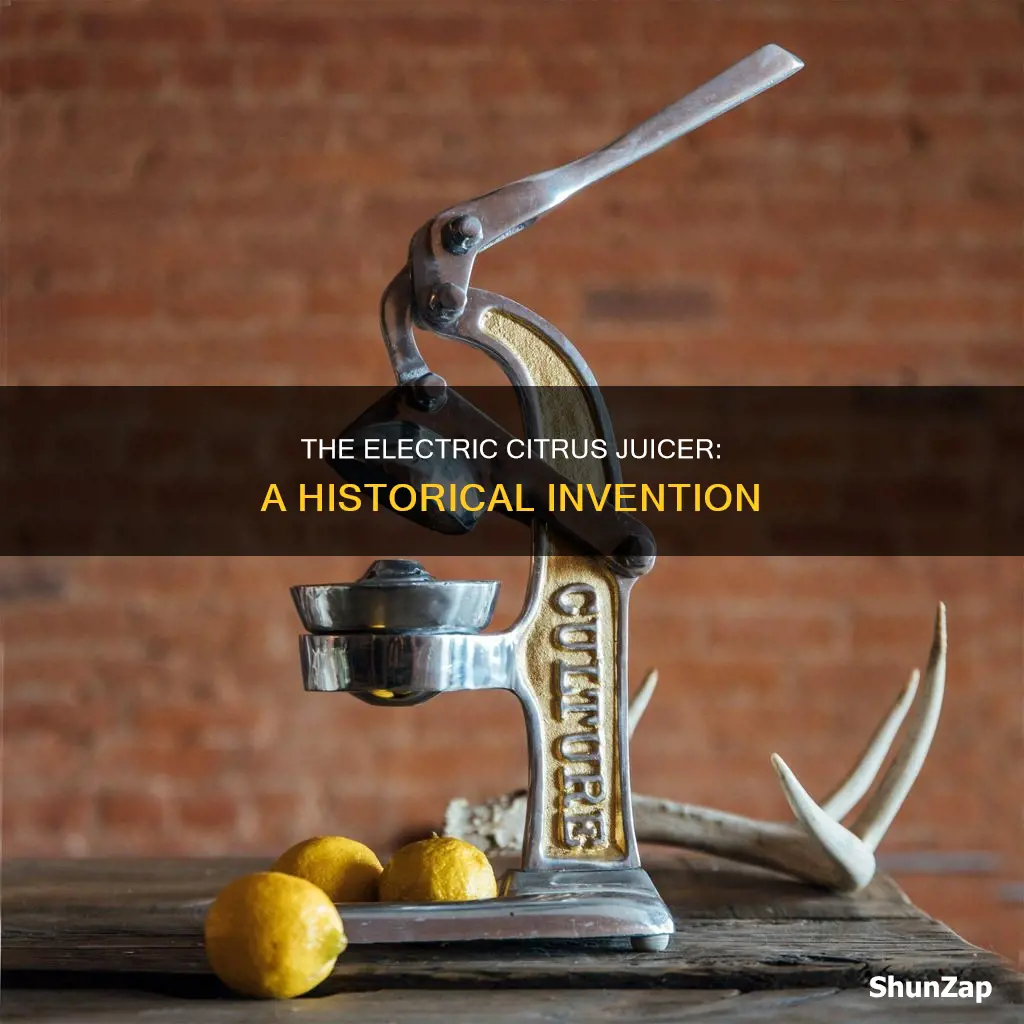 when was first electric citrus juicer invented