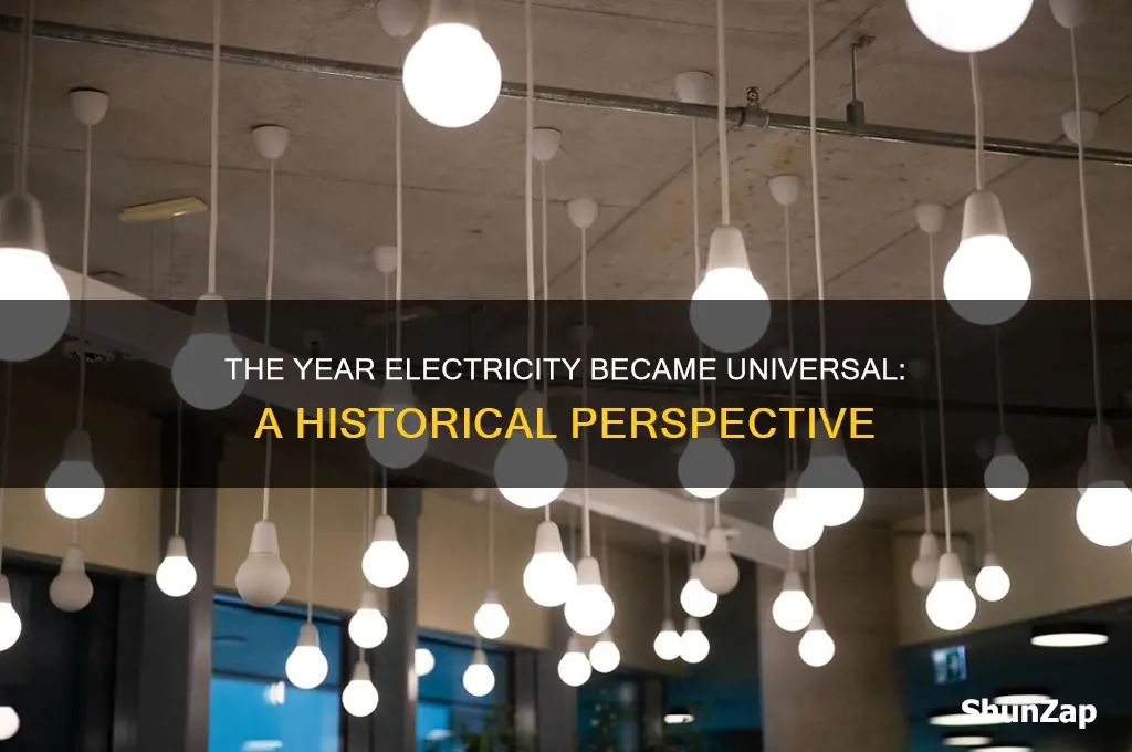 when was in what year did everybody was using electricity
