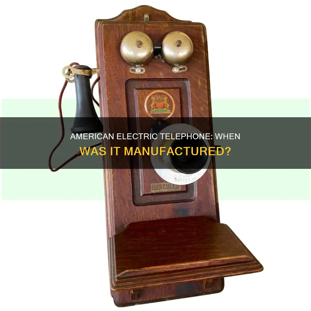when was my american electric telephone manufactured