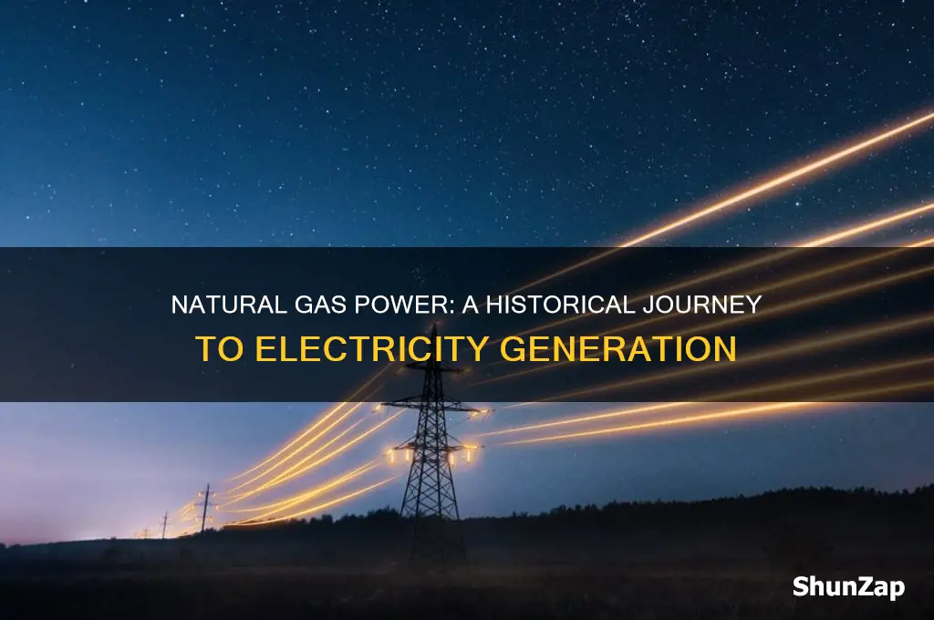 when was natural gas first used to generate electricity