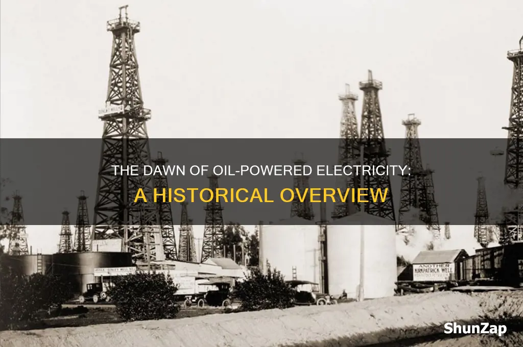 when was oil first used for electricity