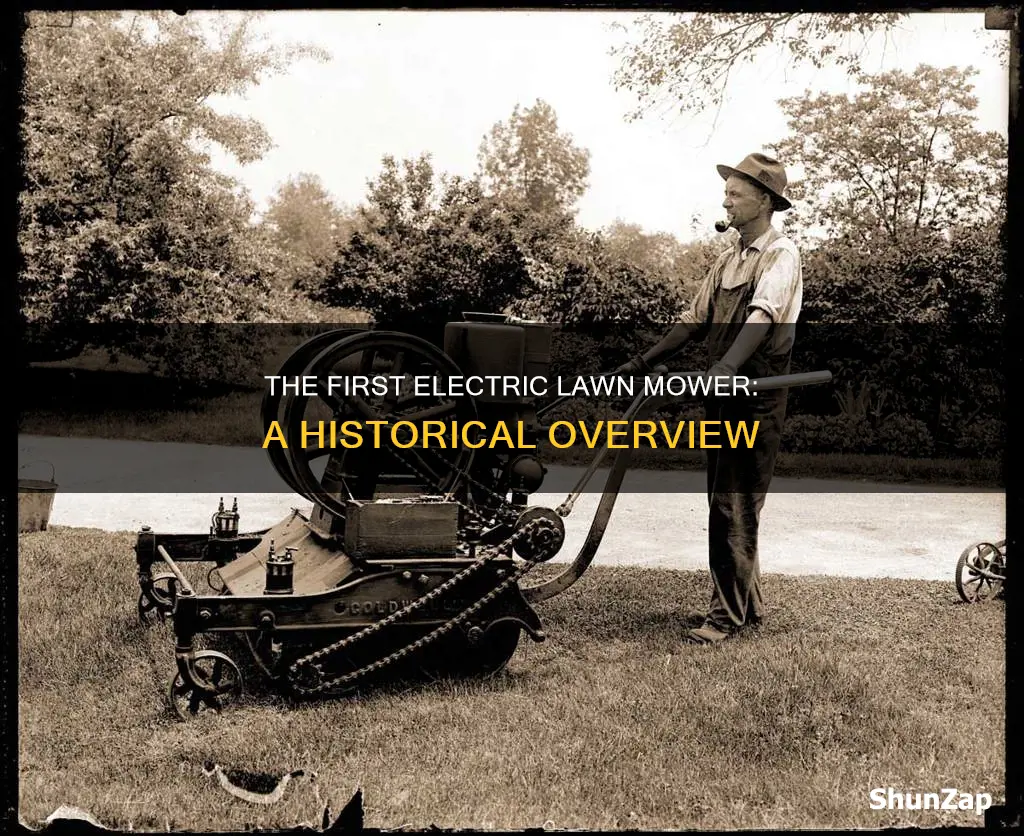 when was the 1st electric lawn mower