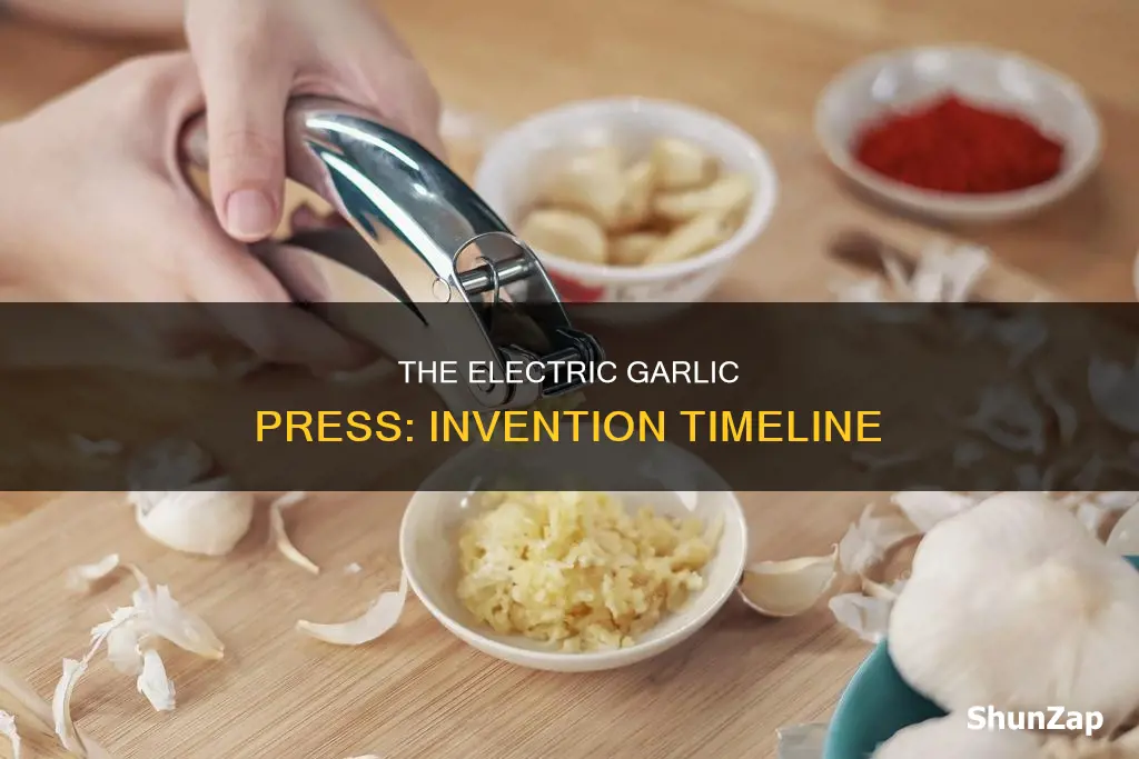 when was the electric garlic press invented