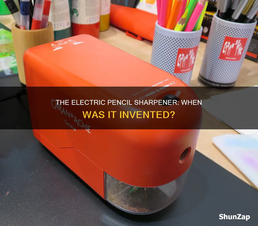 when was the electric pencil sharpener introduced