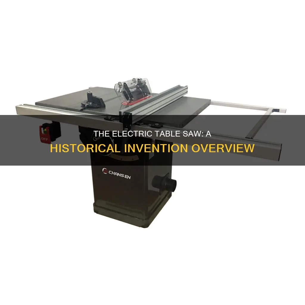 when was the electric table saw invented