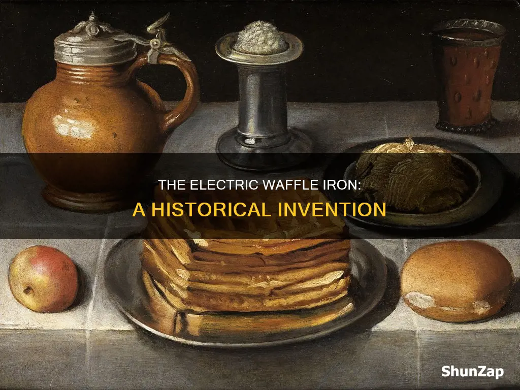 when was the electric waffle iron invented
