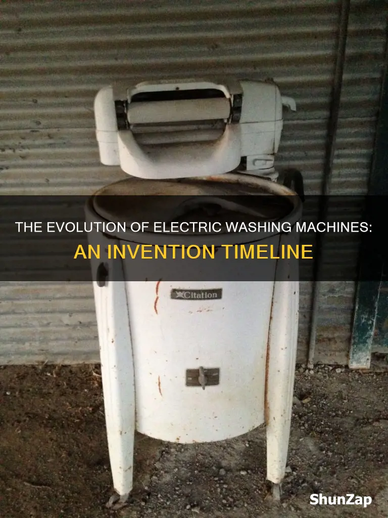 when was the electric washing machine invented