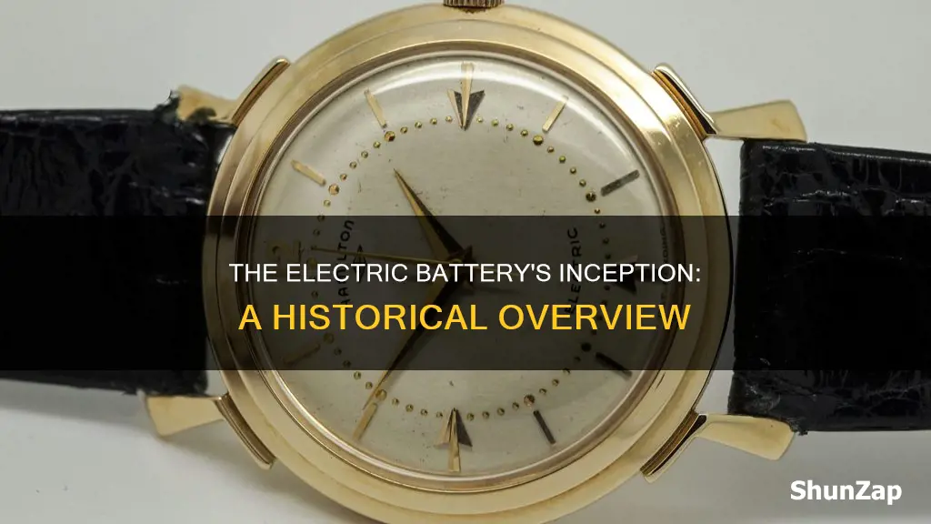 when was the first electric battery invented