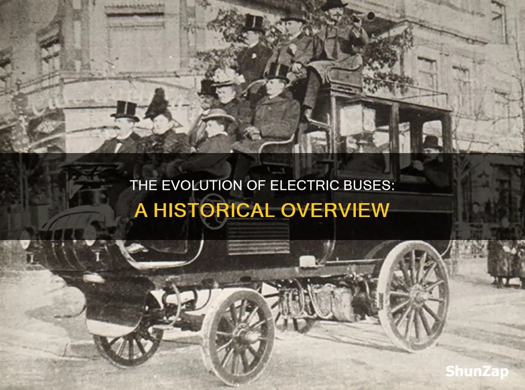 when was the first electric bus made