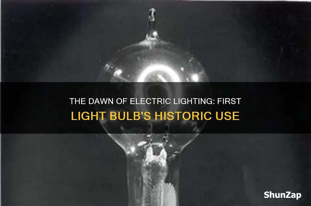 when was the first electric light bulb used