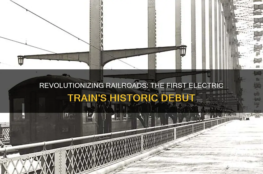 when was the first electric train used