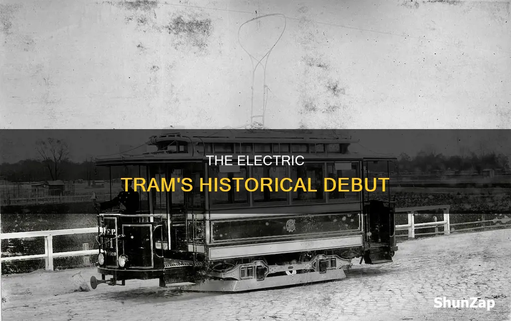 when was the first electric tram made