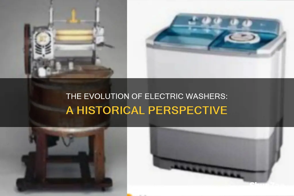 when was the first electric washer invented