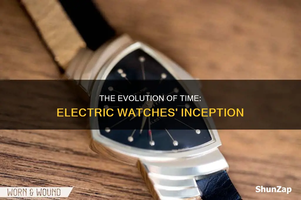 when was the first electric watch made
