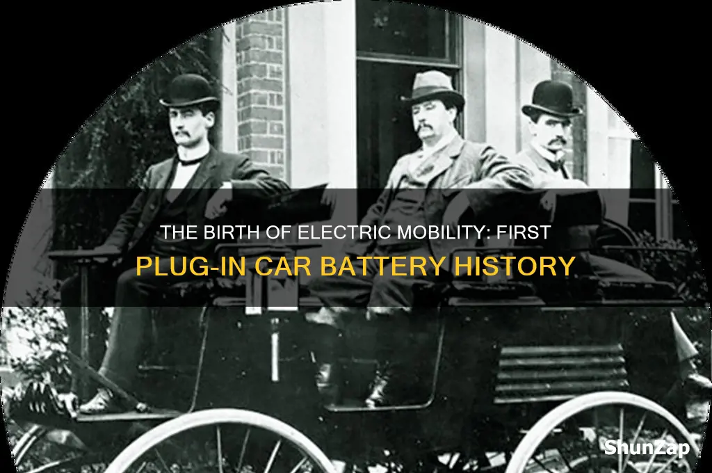 when was the first plug in electric car battery