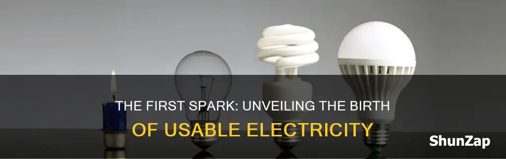 when was the first usable electricity created
