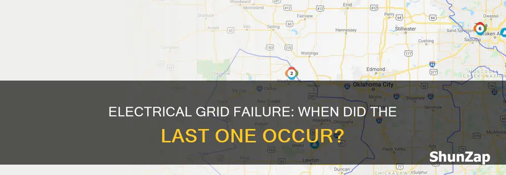 when was the last electrical grid failure