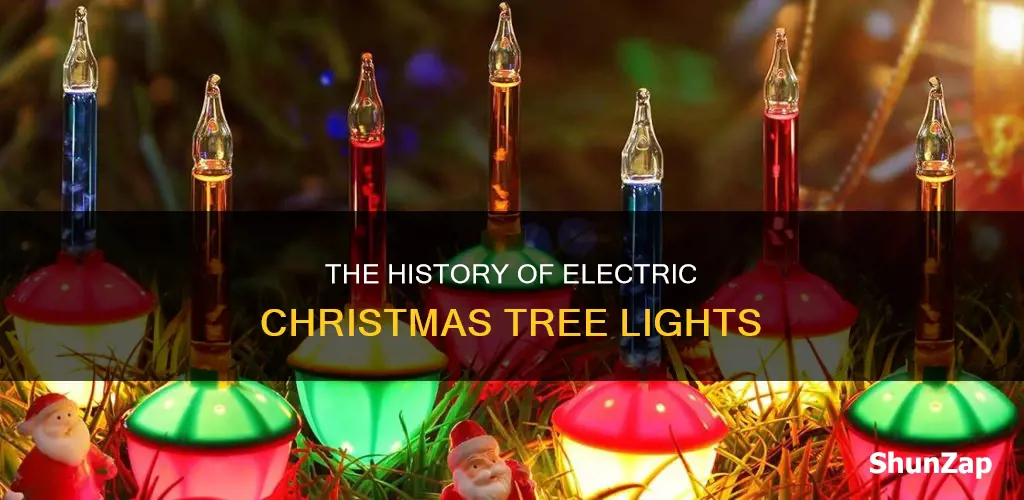 when were electric christmas tree lights invented