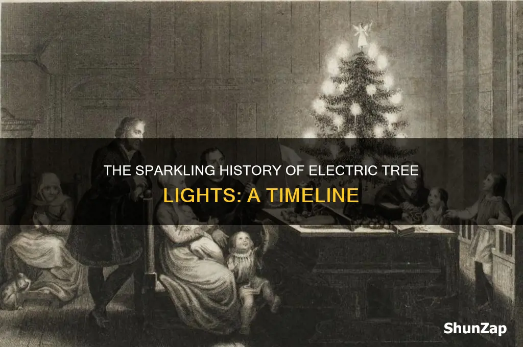 when were electric lights for trees were first used