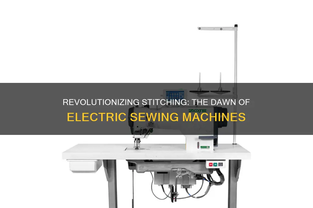 when were electric sewing machines first used